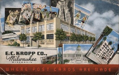 Milwaukee, Wisconsin WI E.C. Kropp Company-Where Postcards Made 1954 Vintage