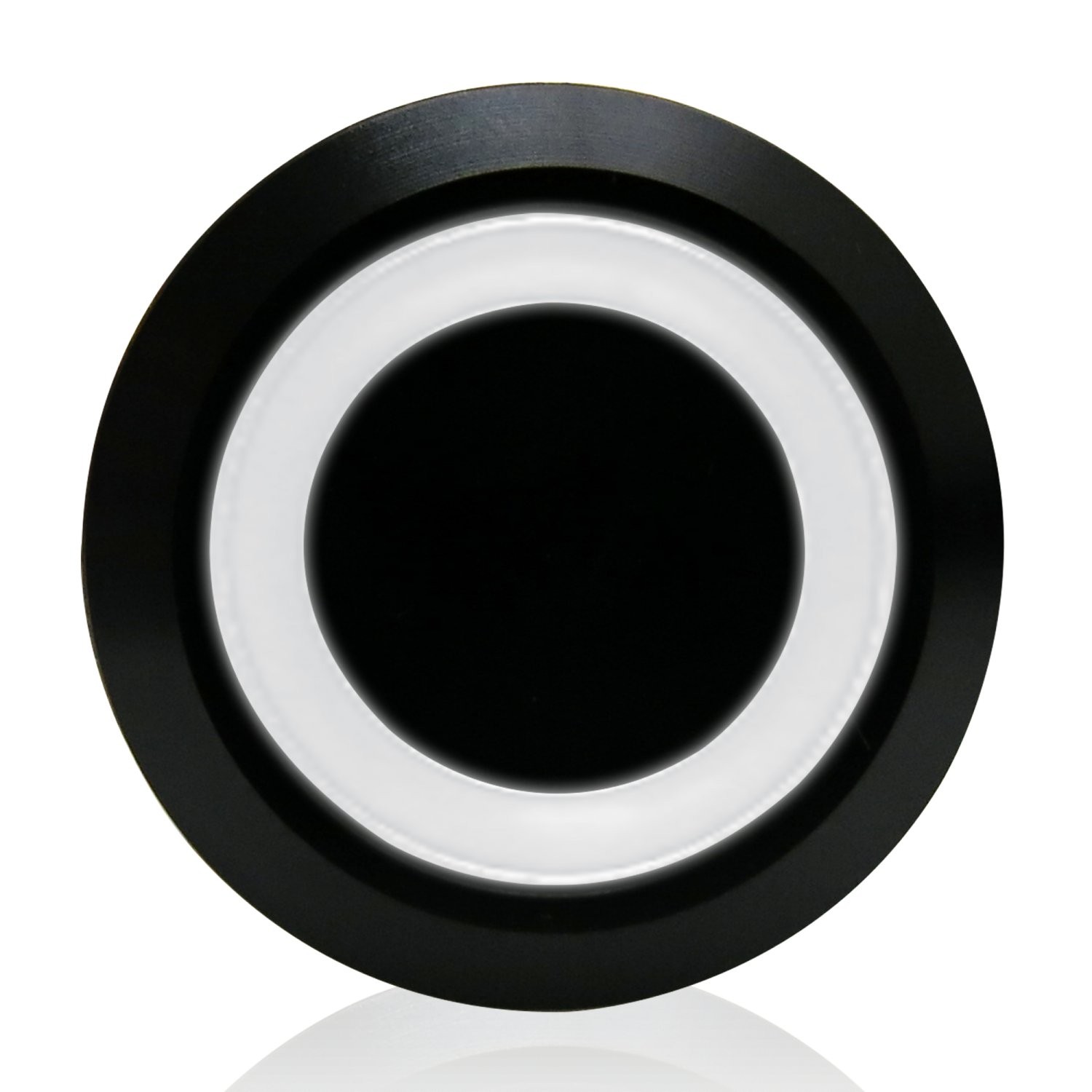 19mm Latching Black Anodized Buttons /LED White or Orange Ring Johnny Law Motors