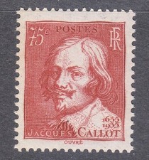 France 1935 MNH Mi 302 Sc 305 Jacques Callot ,French printmaker **