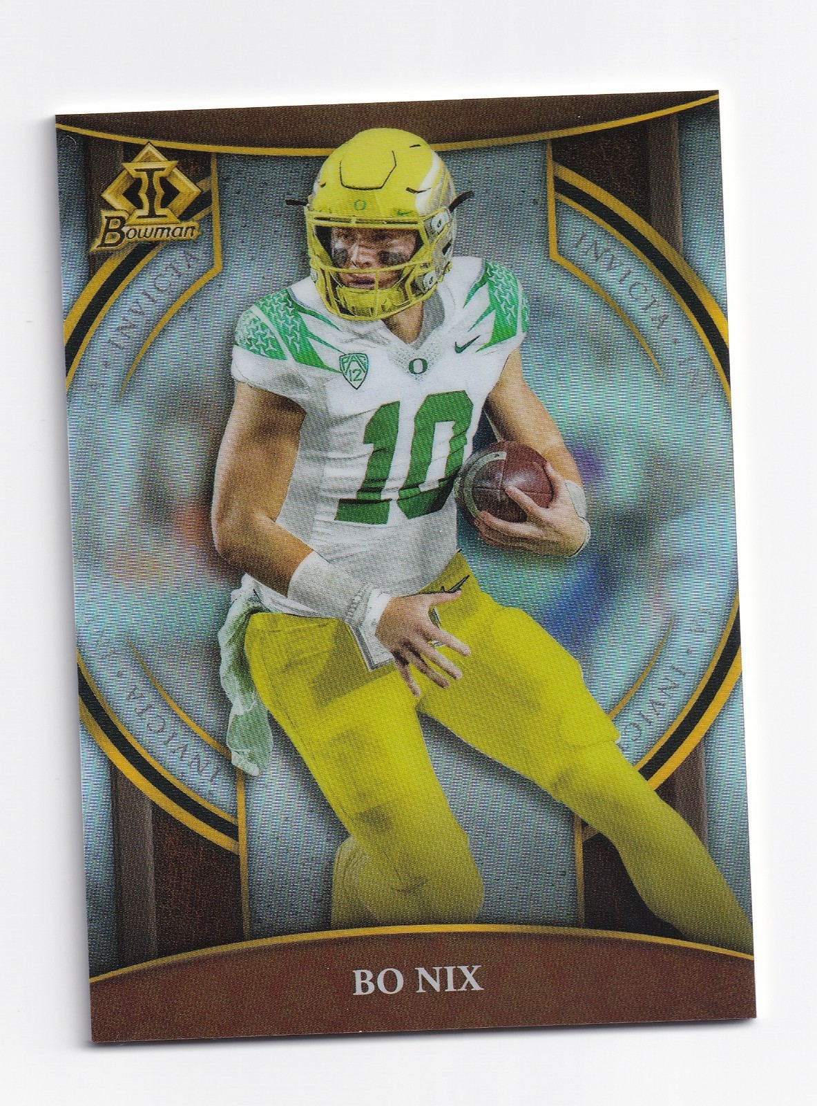 2022 Bowman University Chrome #BI-19 Bo Nix Invicta