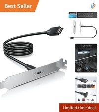 Sleek Silver USB 3.2 Gen 2x2 USB-C Front Panel Adapter for PC - Plug and Play
