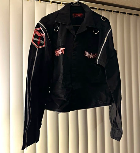 TRIPP NYC Slipknot Maggot Corps Black Zip Jacket Patches Pockets Men's Medium - product listing photo