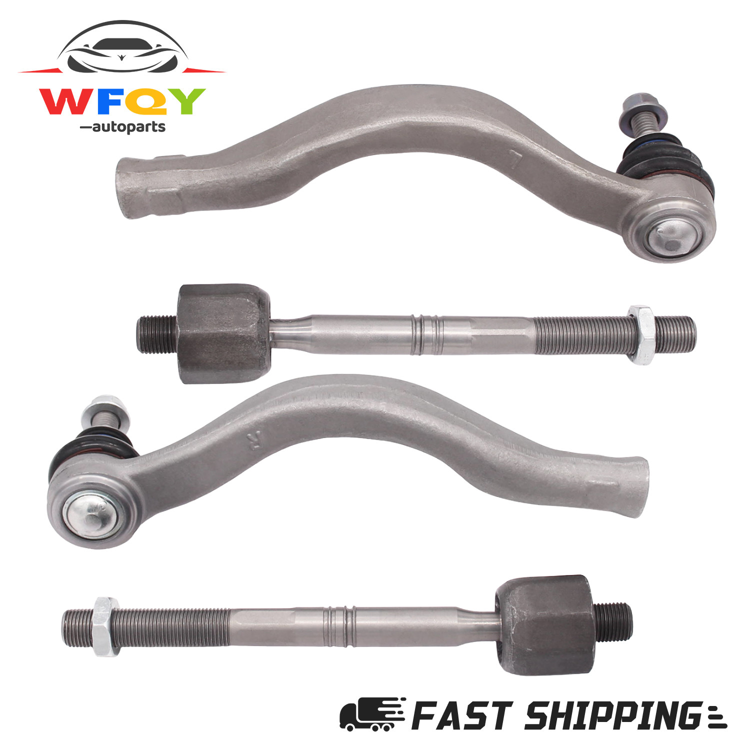 Inner &Outer Tie Rod End Driver+Passenger for Maserati Ghibli Quattroporte 18-24
