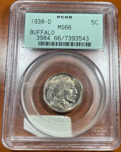 1938-D Buffalo Nickel PCGS MS66
