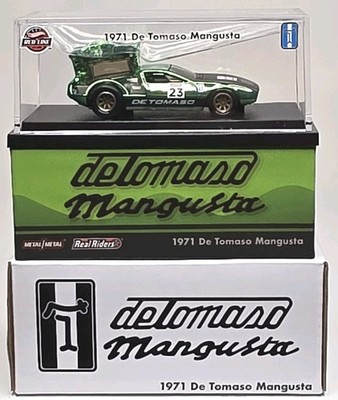 Hot Wheels RLC Red Line Club 1971 DeTomaso Mangusta 1:64 Green Black Diecast Car