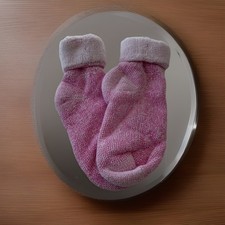 VTG Socks Ladies Acrylic Blend Baby Pink Ankle 90s 9-11 Thick USA Made Roll