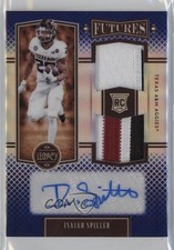 2022 Panini Legacy Futures Sapphire 2/25 Isaiah Spiller Dual Patch Auto 18xy
