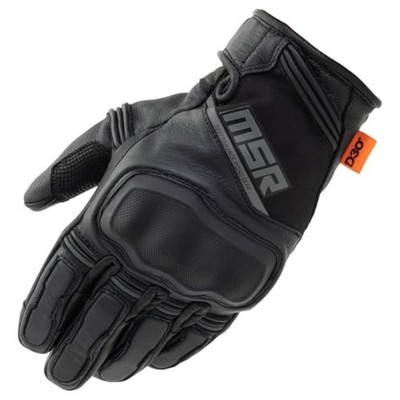MSR Gravex Gloves w/D3O Leather Adventure Street Motorcycle Glove Black X-Large