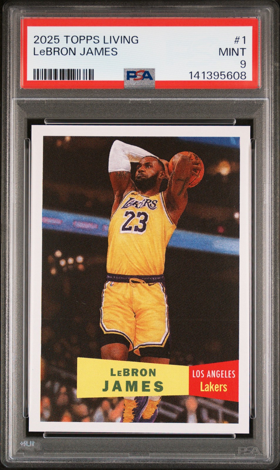 2025 TOPPS LIVING #1 LEBRON JAMES PSA 9