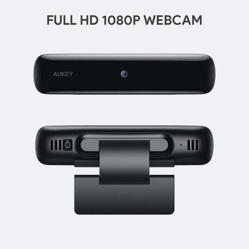Aukey Full HD Webcam PC-W1 1080p USB Desktop Laptop Live Streaming Camera