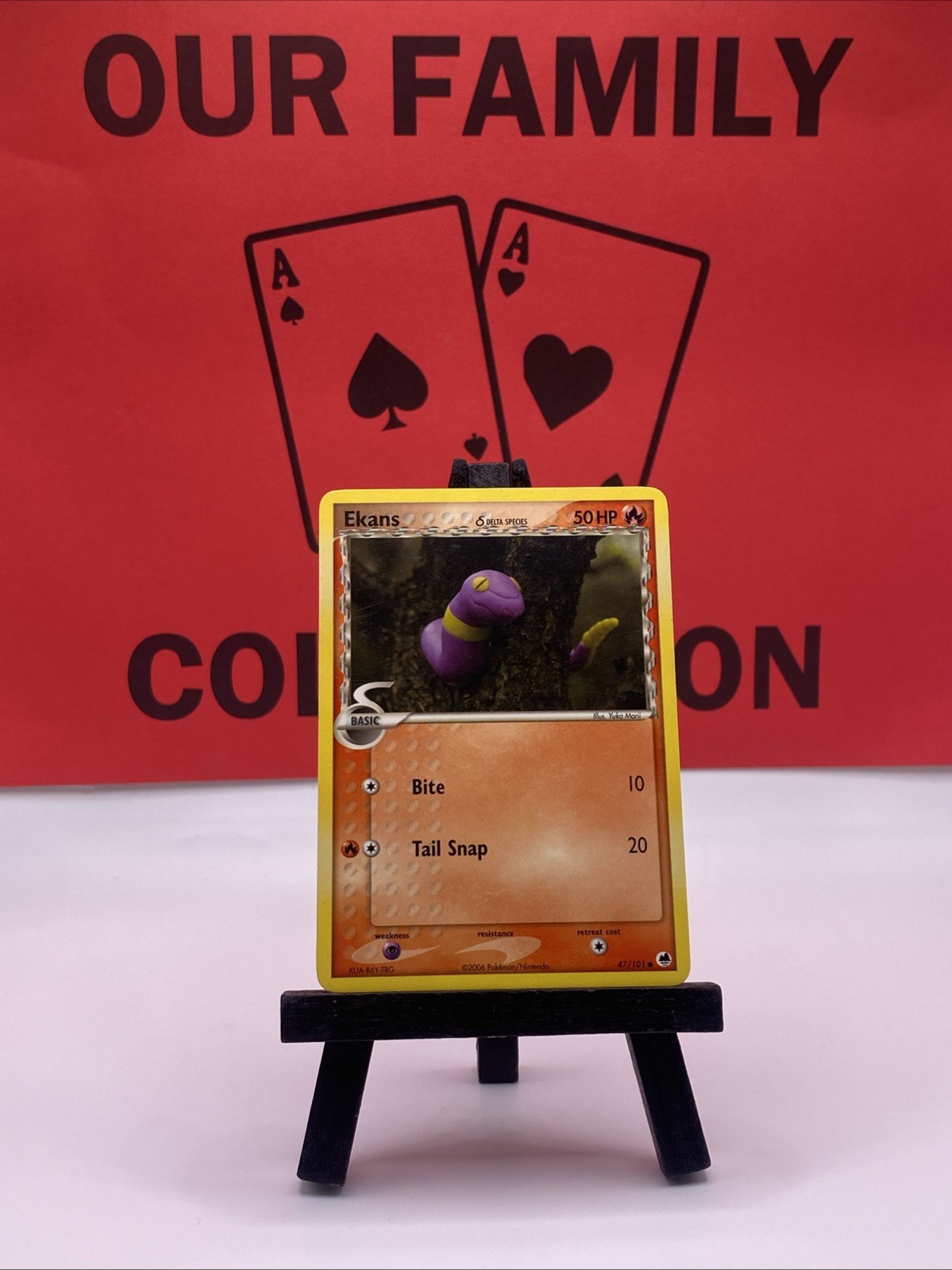 Ekans 47/101 2006 EX Dragon Frontiers Common Pokémon Trading Card LP