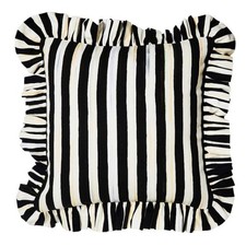 NEW Mackenzie-Childs Courtly Stripe Ruffle Throw Pillow 20in
