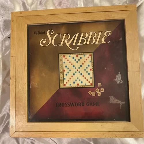 Scrabble Board Game Wooden Box Vintage Parker Brothers Nostalgia Series PreOwned