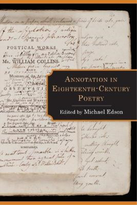 Sandro Jung Annotation in Eighteenth-Century Poetry (Taschenbuch)