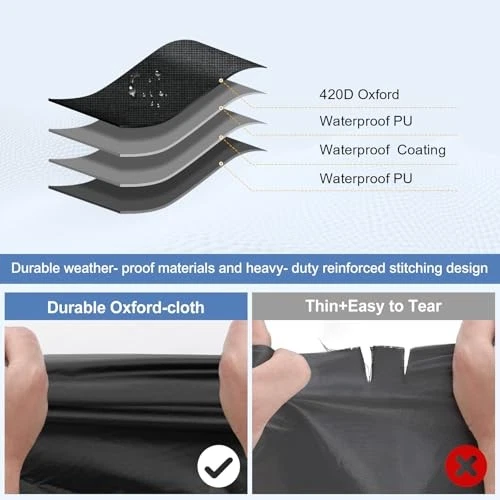 For Ford Galaxie 500 1963-1974 Waterproof Car Cover All Weather 6 Layers - Image 3 of 4