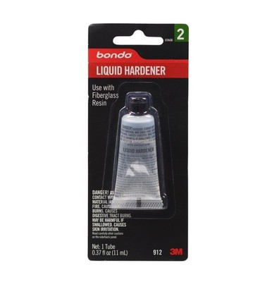 3M Bondo Liquid Hardener 1 Tube 0.37 fl oz., Use with Fiberglass Resin for Auto