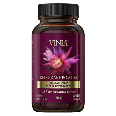 #ad VINIA Piceid Resveratrol Red Grape Powder Supplement Increases Blood Flow 60caps $13.14