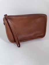 COACH NYC Slim Clutch British Tan Leather Wristlet 70s Pouch 11 1974 Vintage