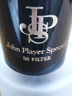 jps tobacco tub Vintage John Player Special Cigarette Tub Cylinder JPS Black 50 Plastic Box