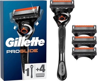 Gillette ProGlide Herren-Rasierer + 4 Kassetten 5 Klingen