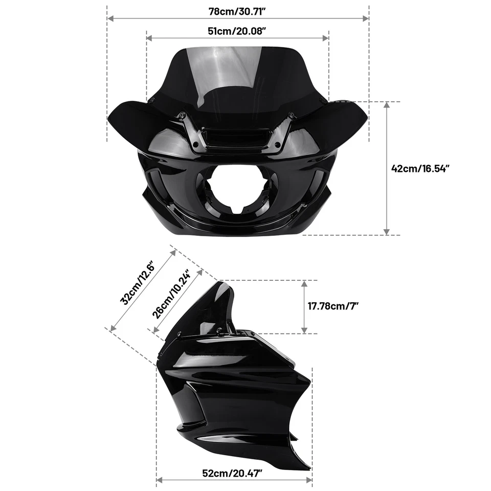 For 2018-Up Harley Street-Bob FXBB/FXBBS Headlight Fairings Windshield Bracket  Foto 3 de 4