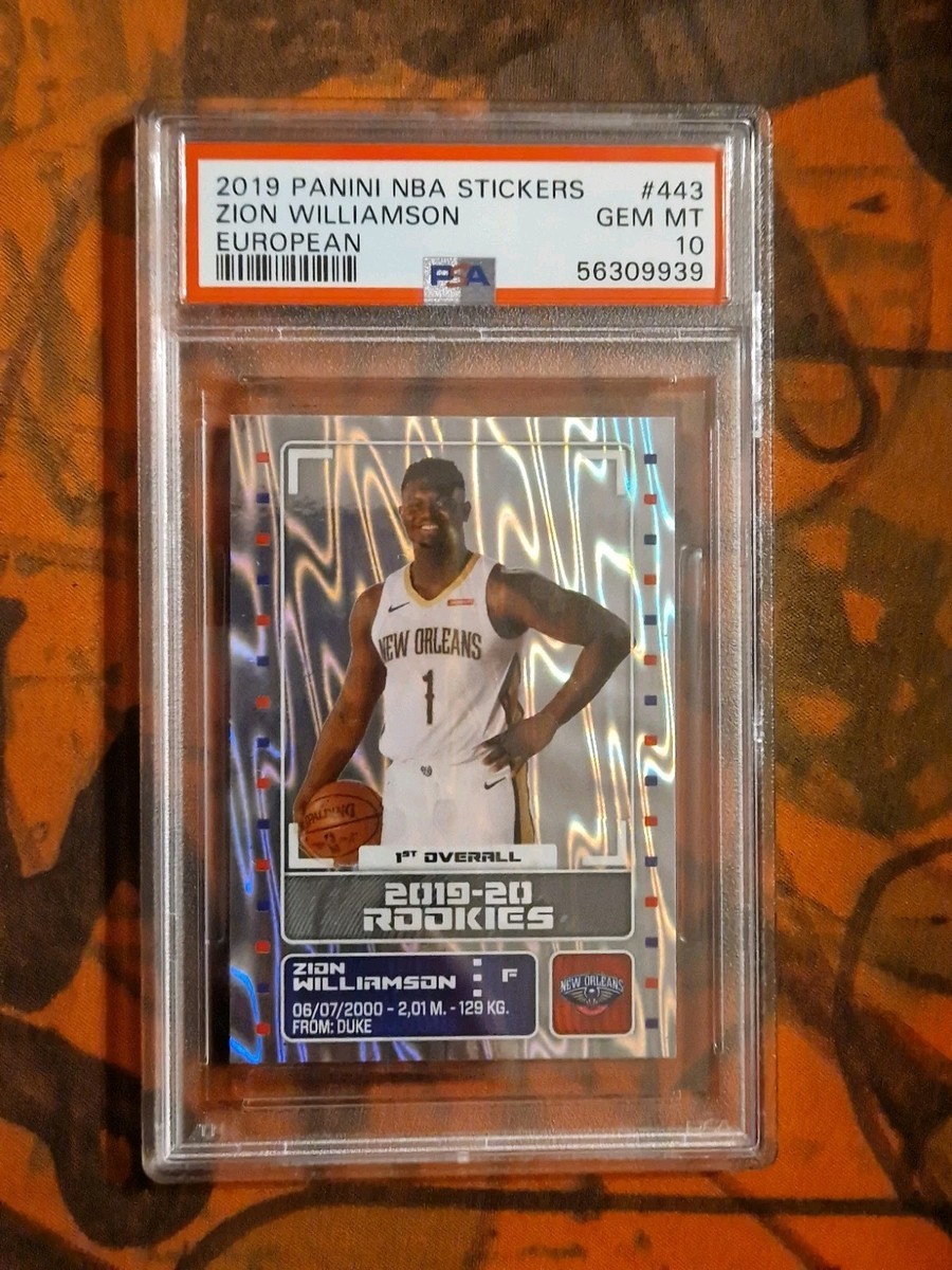 Zion Williamson 2019 Panini NBA Stickers European ROOKIE RC #443