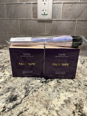 tarte Face Tape Pressed Powder Matte Hydrating Snow Mushroom Brush 8.3g 2-Pack