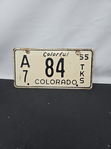 1955 Colorado License Plate