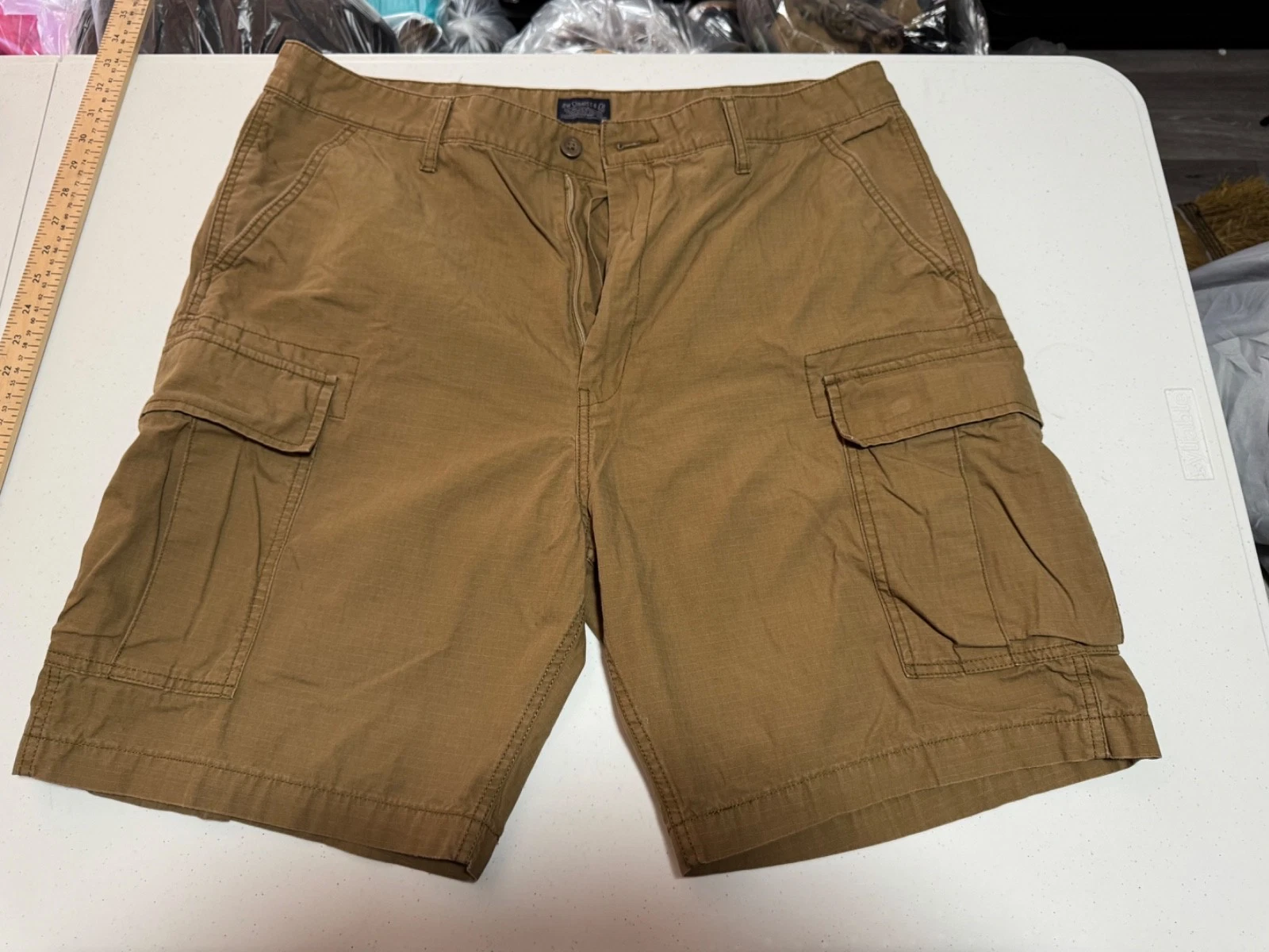 Levi Strauss Cargo Shorts Mens 38 Brown Utility Hiking Carpenter Casual k