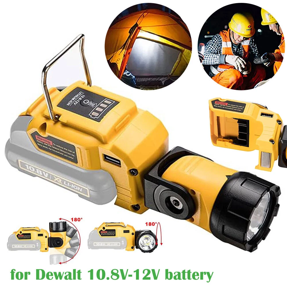 280LM Handheld LED Work Light Flashlight For DeWalt 12V DCL510 Li