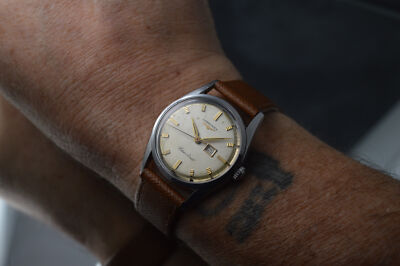 Longines Selten Herren 1957 Silberpfeil Datum Ref. 9104 Cal. 23zd 34mm
