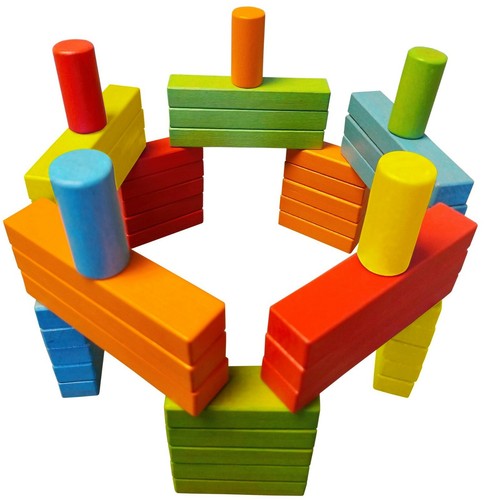 Magz wooden Bricks 45 piece magnetic building set - Picture 5 of 6