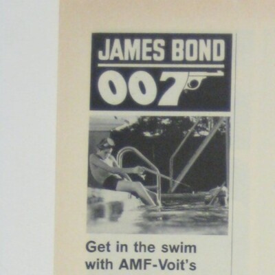 James Bond 007 AMF Voit Snorkel Blaster Print AD Pool Scene