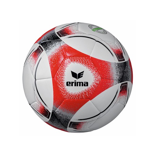 Erima Hybrid Training 2.0 Fußball Rasen-/ Kunstrasenball Trainingsball Weiß Rot - Bild 2 von 2