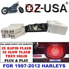 Brake Strobe Flasher module plug & play Harley safety stop relay Tail light LED