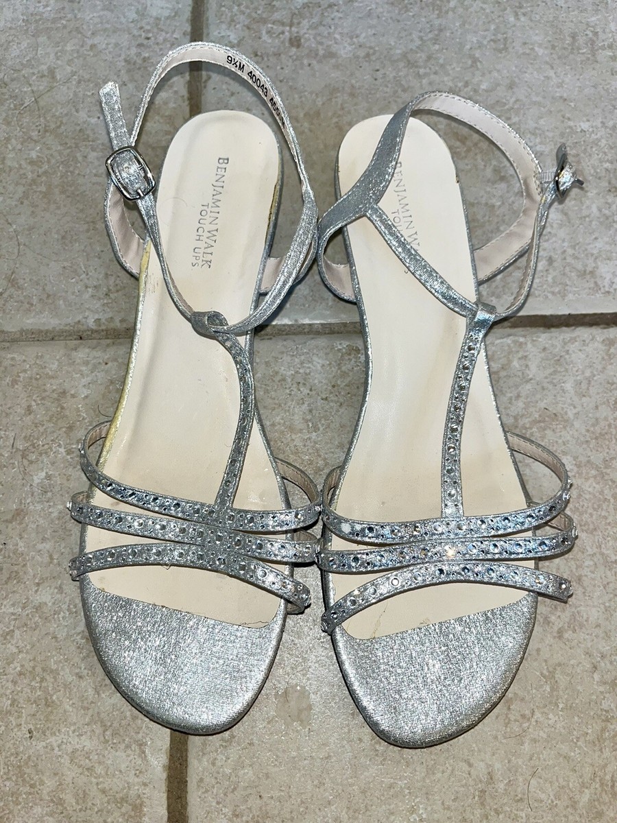Wedge Sandals Silver Walking Sandals Jodi Silver Low Wedge Heel