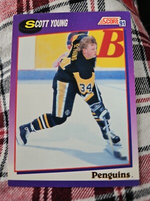 1991-92 Score American Penguins Hockey Card #287 Scott Young FREE SHIPPING 