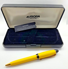 Aurora Yellow Ballpoint Pen With Original Box Made in Italy