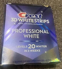 Crest 3D Whitestrips 20 Levels ENAMEL SAFE 40 Strips 20 treatments
