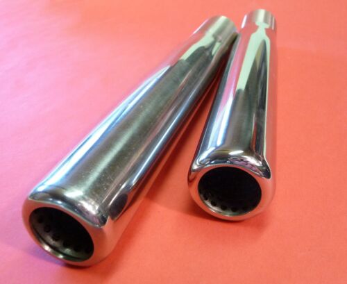 VW Beetle tailpipe 60% more throughlet in stainless steel 1 pair 020-3516 - Picture 1 of 3