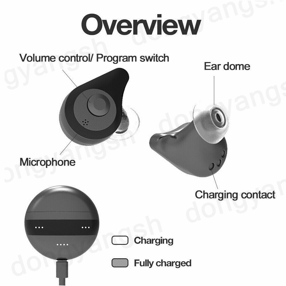CIC Rechargeable Hearing Aid Bluetooth Hearing Aids for Seniors Sound