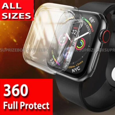 For Apple Watch Series 6 5 4 3 2 1 SE Ultra thin 360 Screen Protector Case Cover