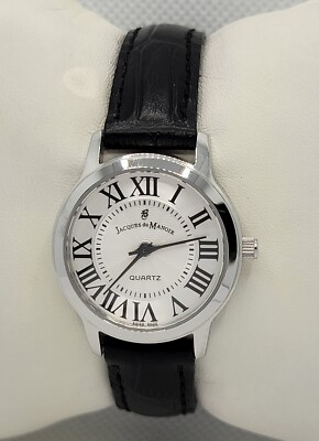 Ladies Jacques du Manoir Swiss Made Round Silver Tone Black  display picture 2