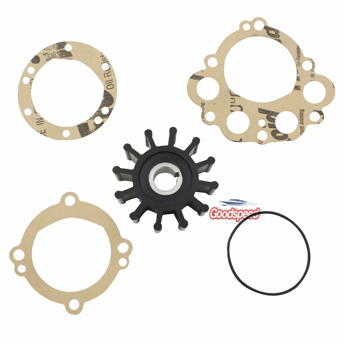 Inboard Impeller Gasket Set Sherwood 10077K Impeller Repair Kit For Onan Generators - Includes Impeller, Gaskets & O-Ring Boat Impeller Repair - Foto 6