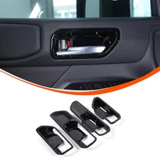 Gloss Black inner Door Handle Bezel  cover For Toyota Pardo Land Cruiser 24-up
