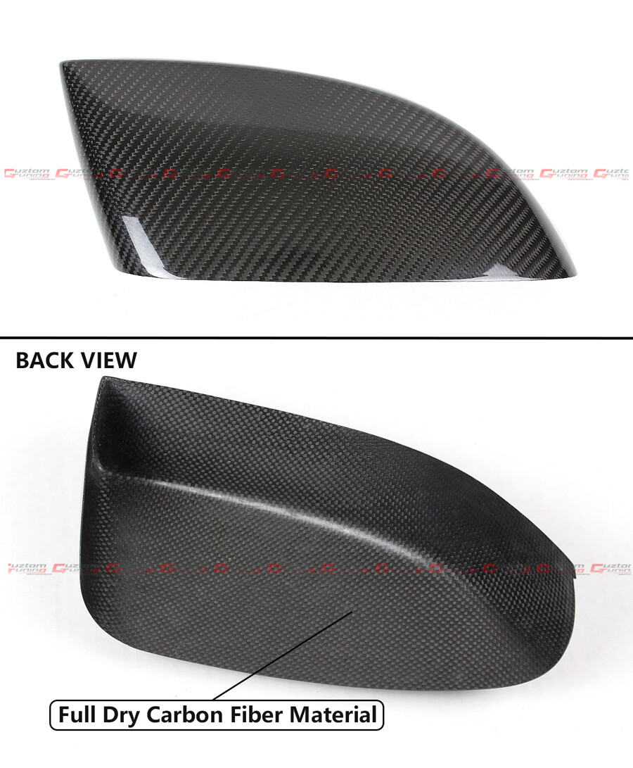 FOR 17-19 MASERATI GHIBLI QUATTROPORTE CARBON FIBER SIDE ADD ON MIRROR COVER CAP