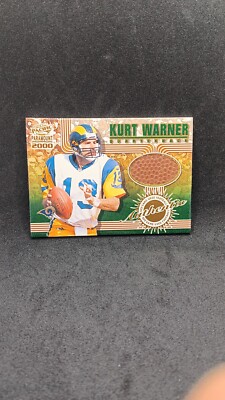 2000 Pacific Paramount Kurt Warner QB Authentic NFL Game-Used Football Card