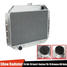 3 Row Aluminum Radiator For 68-79 Ford F-Series F100 F150 F250 F350 78-79 Bronco
