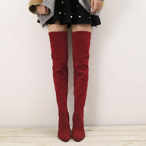 Thigh High Boots Ladies Over The Knee Mid Heel Office Womens Casual Shoes Sizes - Picture 14 of 23