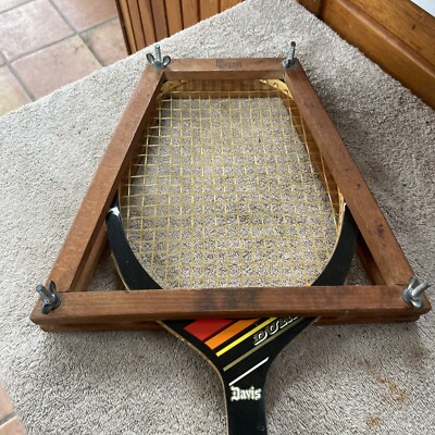 VINTAGE TAD Davis Duke WOODEN TENNIS RACQUET Aluminum composite